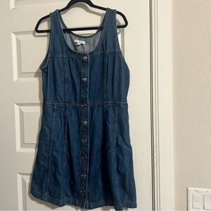 Casual Blue Denim Mini Dress